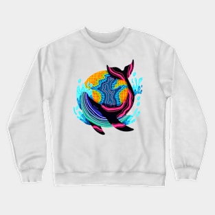 Humpback whale in watercolor Crewneck Sweatshirt